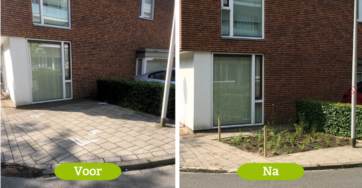 Wijk Kruiskamp Amersfoort, aanleg plantenvakken met Groene Buurtbon 2024